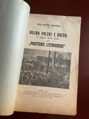 RARE 1912 Polish Book: Wojna Polski z Rosyą 1830-1831 Lwów Lviv