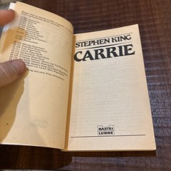 CARRIE by Stephen King 1987 Vintage Paperback Book German ~ Bastei Lubbe