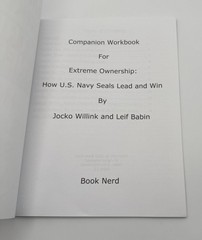 Jocko Willink Lot Dichotomy of Leadership Extreme Ownership Workbook Discipline