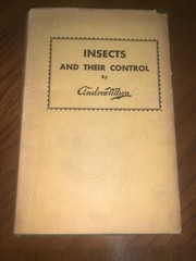 Insects And Their Control By Andrew Wilson 2nd Printing 1931 Horticulture Nature