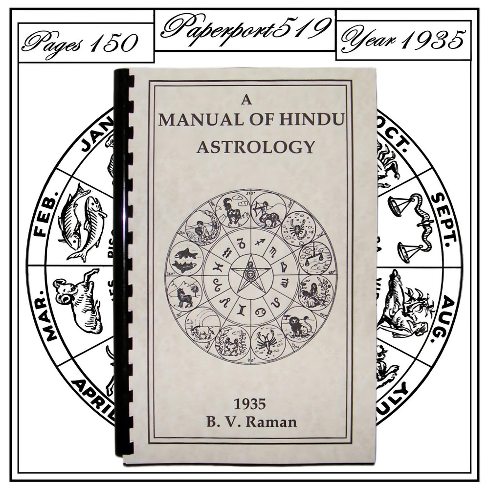 1935 A Manual Of Hindu Astrology 150 Pages