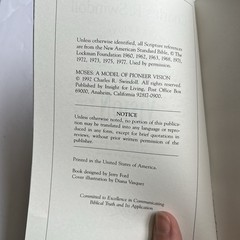 Moses Vision Recovering a Pioneer Spirit Bible Study Guide by Charles R Swindoll