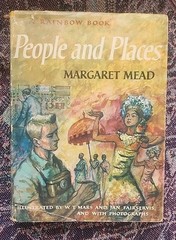 People and Places Margaret Mead Rainbow Book 1959 Color Illustrated 1st Ed DJ