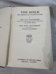 The Bible An American Translation 1935 Smith & Goodspeed University of Chicago