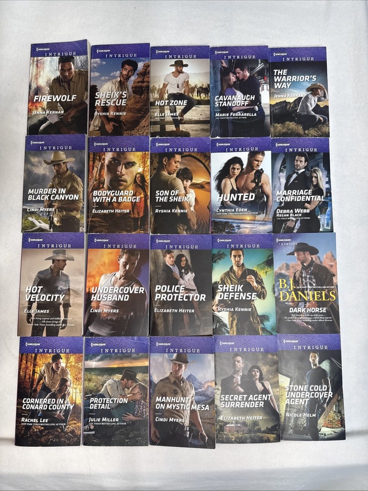Lot Of 20 Harlequin Romance Intrigue With Varying Artists All In Very Good Con