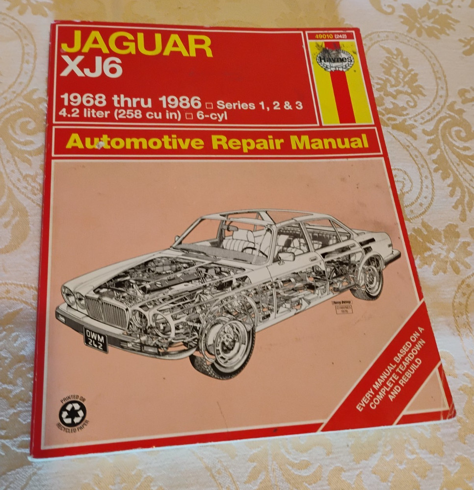 HAYNES Jaguar XJ6 1968-86 Series 1, 2, 3 – 4.2L 6cyl – Repair Manual – Good