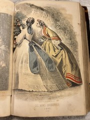 Antique PETERSON’S LADY’S MAGAZINE full year 1863 vol 43 + 44, color B/W plates