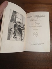 Aerial Observation Airplane / Balloon Corps Pilot 1921 HC Book by Harold Porter