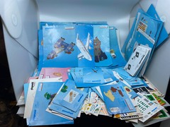 9.5 lbs of Various Playmobil Instruction Manuals & Sticker Sheets Old 1996-2015