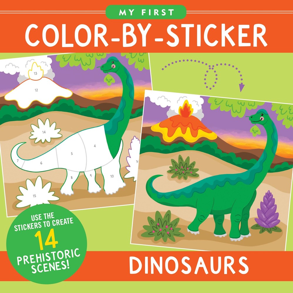My First Color-by-Sticker Book – Dinosaurs