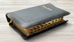 National KJV Bible 1939 Master Guide; Black GENUINE Leather; Indexed; Red Letter