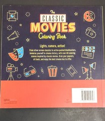 Coloring Book For Adults Or Young Adults/Movie Classics Theme /45 Pages/New