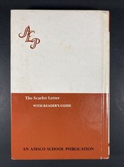 The Scarlet Letter by Nathaniel Hawthorne With Reader’s Guide, Amsco, 1970 HC