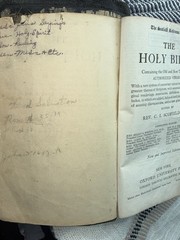 Holy Bible Scofield Reference Ed Oxford Univ 1917 Leather Family Notes w Flaws