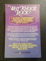 Why Knock Rock? (Bethany House 1967) Dan & Steve Peters, PB, J71