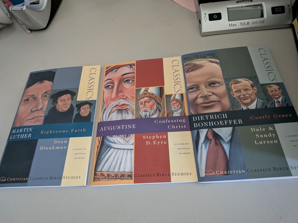 Lot of 3 Christian Classics Bible Study: Bonhoeffer,Augustine,Luther PB, L. New