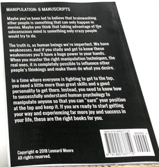 preowned, MANIPULATION (6 manuscripts) MOORE, 396 pages, 2018, VGC