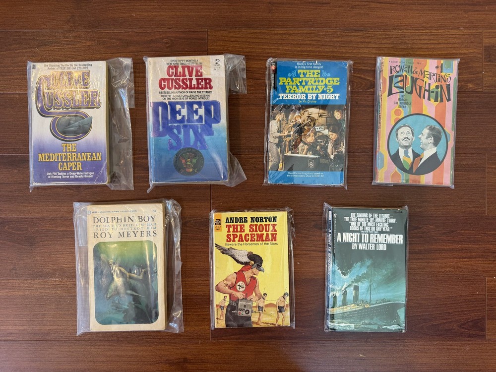 Vintage Novels Lot Of 7 Paperback Books 1940s – early 1980s