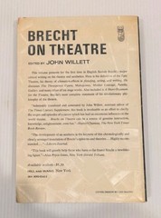 RARE Brecht on Theatre, John Willett 1964 Hill & Wang TRUE 1st Ed Textured Cover