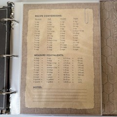 Recipe Book Organizer 3 Ring Binder Farmers Market Theme 9×9.5” Dividers Cards