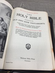 Holy Bible Self-Pronouncing S.S. Teachers Red Letter 1926 National Bible Press