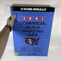 Oversized 1991 Rand McNally Commercial Atlas and Marketing Guide 122nd Edition