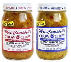 Chow Chow Pickles – 2 Pack (16oz Jars) – Hot & Sweet Relish for Sandwiches & Sna