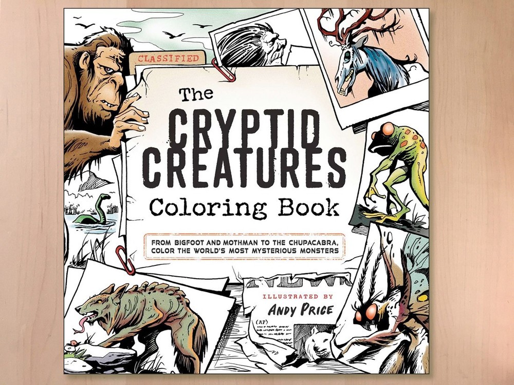 The Cryptid Creatures Coloring Book by Andy Price, Adams Media (2024); Brand New