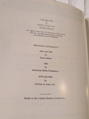 Holy Bible King James Master Reference Edition Heirloom Bible 1988 DeVore & Sons