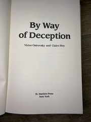 By Way of Deception Victor Ostrovsky 1990 Hardcover 1st Edition First Printing