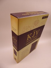 KJV Study Bible Bonded Leather Burgundy Thumb Indexing Red Lettering New In Box