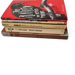 Gothic Classics Book Lot 5 Dracula Frankenstein Hamlet Edgar Allan Poe