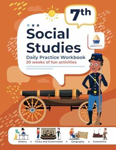 7th Grade Social Studies: – Paperback, by ArgoPrep; Argo Brothers – Very Good h