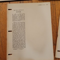 American Bible Society New Testament Wide Margin Loose Leaf Pages INCOMPLETE