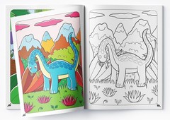 Little Dinosaur Copy Coloring Book For Kids Teal/Turquoise green
