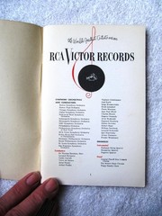 1950 RCA VICTOR Words and Music Famous Authors on Greatest Artists Opera Records