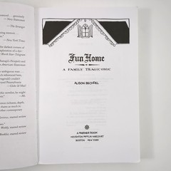 Fun Home Family Tragicomic Graphic Memoir Paperback Book Alison Bechdel 2006