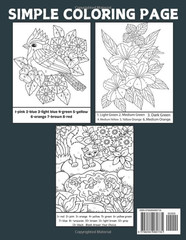 Large Print Color by Number Coloring Book for Adults: 100 Pages of Easy Designs