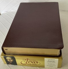 THE KNOWING JESUS STUDY BIBLE. NIB. Burgundy Leather. Free Shipping.
