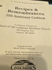 recipes & remembrances word of life lutheran brethren church cookbook