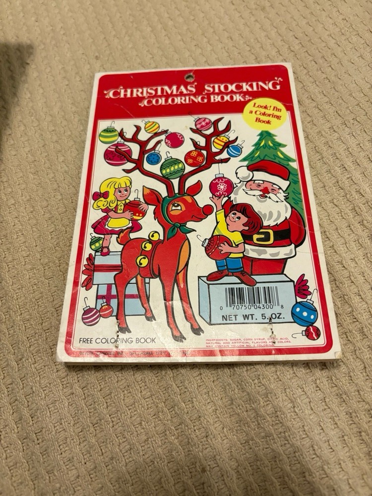 Vtg Landolls Christmas Stocking Coloring Book – 5 remaining pages