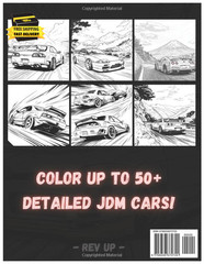 JDM Dream Machines: Japanese Car Coloring Book with 50+ Detailed Pages | Legenda