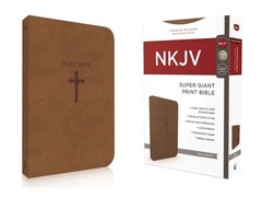 NKJV Super Giant Print Reference Bible, Leathersoft, Brown