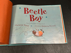 Beetle Boy Hardcover Book Hand Signed By: Lawrence David