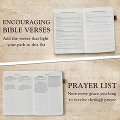 Leather Christian Bible Journal for Men, Prayer Journal for Scripture Study & Da