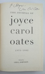 *SIGNED* Joyce Carol Oates JOURNAL 1973-1982 1st Edition/1st Printing! Hardcover