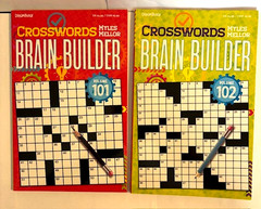 Crosswords Brain Builder Books Vol. 101 and 102, 2025 lot of 2
