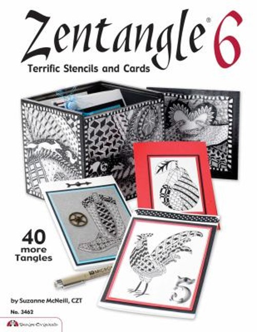 Zentangle 6 : Terrific Stencils and Cards Paperback Suzanne McNei