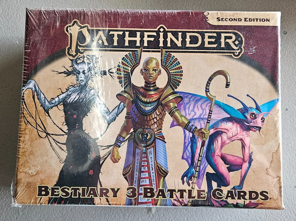 Pathfinder: Second Edition Bestiary 3 Battle Cards NEW SEALED