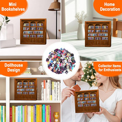 300Pcs Mini Books for Anxiety Bookshelf Tiny Book Fun Mini Brands Book Miniature